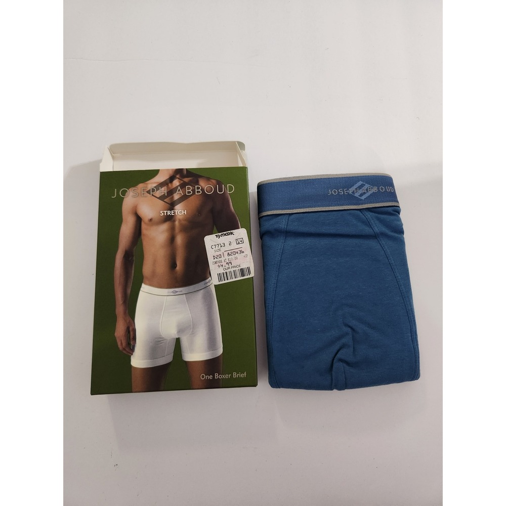 Joseph‎ Abboud Boxer Brief Blue Stretch Cotton Vintage Small
